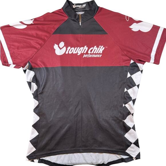 Tough Chik 3XL Cycling Jersey Saints Sinners Ride Tough Black Red Women's - Picture 2 of 6